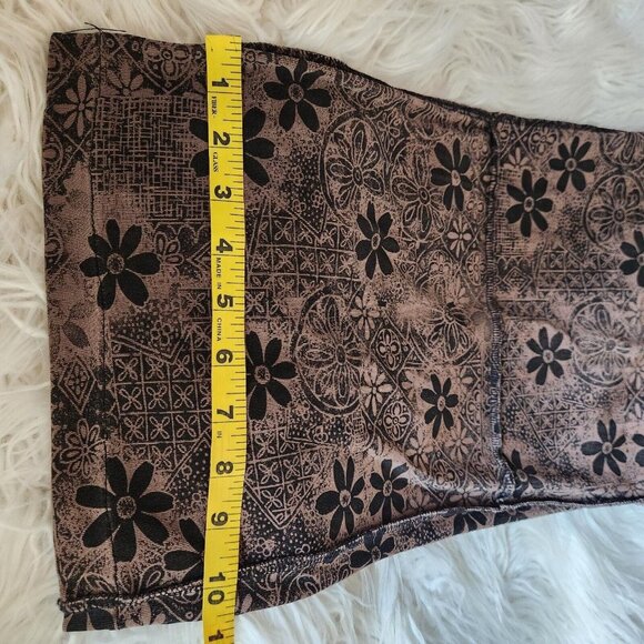 Chico's Travelers 2 L 12 Elastic Tie Waist Slinky Pants Brown Inside Out Look - Picture 12 of 13